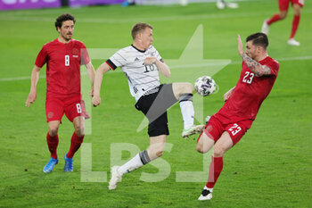 2021-06-02 - Lukas Klostermann of Germany and Pierre-Emile Hojbjerg of Denmark during the Friendly Football match between Germany and Denmark on June 2, 2021 at Tivoli Stadion in Innsbruck, Austria - Photo Ralf Ibing / firo Sportphoto / DPPI - FRIENDLY MATCH 2021 - GERMANY VS DENMARK - FRIENDLY MATCH - SOCCER