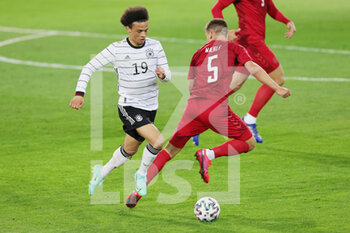 2021-06-02 - Leroy Sane of Germany and Joakim Maehle of Denmark during the Friendly Football match between Germany and Denmark on June 2, 2021 at Tivoli Stadion in Innsbruck, Austria - Photo Ralf Ibing / firo Sportphoto / DPPI - FRIENDLY MATCH 2021 - GERMANY VS DENMARK - FRIENDLY MATCH - SOCCER