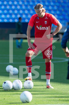 2021-06-06 - Erling Haaland of Norway warms up during the international friendly football match between Norway and Greece on June 6, 2021 at La Rosaleda Stadium in Malaga, Spain - Photo Joaquin Corchero / Spain DPPI / DPPI - 2021 FRIENDLY GAME - NORWAY VS GREECE - FRIENDLY MATCH - SOCCER
