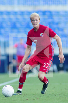 2021-06-06 - Morten Thorsby of Norway during the international friendly football match between Norway and Greece on June 6, 2021 at La Rosaleda Stadium in Malaga, Spain - Photo Joaquin Corchero / Spain DPPI / DPPI - 2021 FRIENDLY GAME - NORWAY VS GREECE - FRIENDLY MATCH - SOCCER
