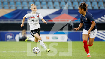 2021-06-10 - Leonie Maier of Germany and Sakina Karchaoui of France during the Women's Friendly football match between France and Germany on June 10, 2021 at La Meinau stadium in Strasbourg, France - Photo Heiko Becker / firo Sportphoto / DPPI - WOMEN FRIENDLY MATCH - FRANCE VS GERMANY - FRIENDLY MATCH - SOCCER
