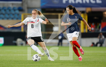 2021-06-10 - Sydney Lohmann of Germany and Amel Majri of France during the Women's Friendly football match between France and Germany on June 10, 2021 at La Meinau stadium in Strasbourg, France - Photo Heiko Becker / firo Sportphoto / DPPI - WOMEN FRIENDLY MATCH - FRANCE VS GERMANY - FRIENDLY MATCH - SOCCER
