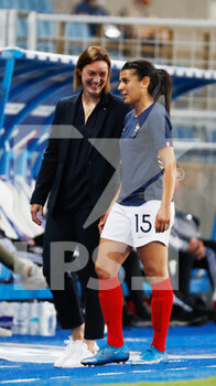 2021-06-10 - Coach Corinne Diacre of France with Kenza Dali during the Women's Friendly football match between France and Germany on June 10, 2021 at La Meinau stadium in Strasbourg, France - Photo Heiko Becker / firo Sportphoto / DPPI - WOMEN FRIENDLY MATCH - FRANCE VS GERMANY - FRIENDLY MATCH - SOCCER