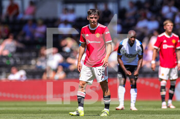 2021-07-18 - Dylan Levitt (35) of Manchester United during the Pre-Season Friendly football match between Derby County and Manchester United on July 18, 2021 at the Pride Park in Derby, England - Photo Nigel Keene / ProSportsImages / DPPI - FRIENDLY MATCH BETWEEN DERBY COUNTY AND MANCHESTER UNITED  - FRIENDLY MATCH - SOCCER