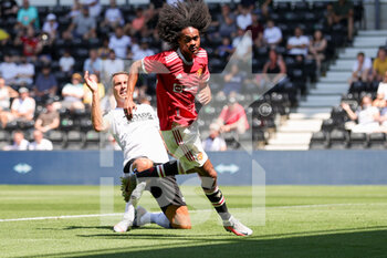 2021-07-18 - Tahith Chong (44) of Manchester United scores the first goal during the Pre-Season Friendly football match between Derby County and Manchester United on July 18, 2021 at the Pride Park in Derby, England - Photo Nigel Keene / ProSportsImages / DPPI - FRIENDLY MATCH BETWEEN DERBY COUNTY AND MANCHESTER UNITED  - FRIENDLY MATCH - SOCCER