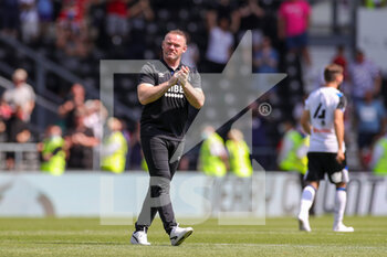 2021-07-18 - Wayne Rooney Manager of Derby County at full time during the Pre-Season Friendly football match between Derby County and Manchester United on July 18, 2021 at the Pride Park in Derby, England - Photo Nigel Keene / ProSportsImages / DPPI - FRIENDLY MATCH BETWEEN DERBY COUNTY AND MANCHESTER UNITED  - FRIENDLY MATCH - SOCCER