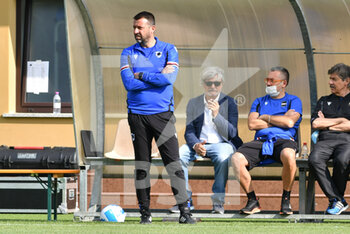 2021-07-22 - Coach Roberto D'Aversa and president Massimo Ferrero (Sampdoria) - UC SAMPDORIA VS FC CASTIGLIONE - FRIENDLY MATCH - SOCCER