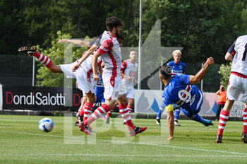 2021-07-22 - Fabio Quagliarella (Sampdoria) scores the first goal of the game - UC SAMPDORIA VS FC CASTIGLIONE - FRIENDLY MATCH - SOCCER