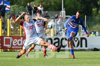 2021-07-22 - Antonio Candreva (Sampdoria) and Mangili (Castiglione) - UC SAMPDORIA VS FC CASTIGLIONE - FRIENDLY MATCH - SOCCER