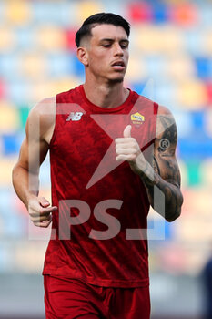 2021-07-25 - Roger Ibanez of Roma during warm up before the Friendly Pre-Season football match between AS Roma and Debrecen on July 25, 2021 at Stadio Benito Stirpe in Frosinone, Italy - Photo Federico Proietti / DPPI - FRIENDLY PRE-SEASON - AS ROMA AND DEBRECEN - FRIENDLY MATCH - SOCCER