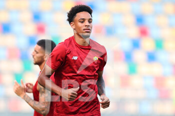 2021-07-25 - Bryan Reynolds of Roma during warm up before the Friendly Pre-Season football match between AS Roma and Debrecen on July 25, 2021 at Stadio Benito Stirpe in Frosinone, Italy - Photo Federico Proietti / DPPI - FRIENDLY PRE-SEASON - AS ROMA AND DEBRECEN - FRIENDLY MATCH - SOCCER