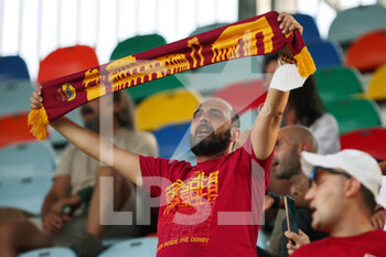 2021-07-25 - Supporters of Roma during the Friendly Pre-Season football match between AS Roma and Debrecen on July 25, 2021 at Stadio Benito Stirpe in Frosinone, Italy - Photo Federico Proietti / DPPI - FRIENDLY PRE-SEASON - AS ROMA AND DEBRECEN - FRIENDLY MATCH - SOCCER