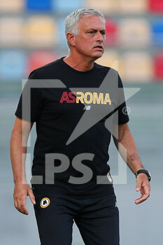 2021-07-25 - Jose' Mourinho head coach of Roma reacts during the Friendly Pre-Season football match between AS Roma and Debrecen on July 25, 2021 at Stadio Benito Stirpe in Frosinone, Italy - Photo Federico Proietti / DPPI - FRIENDLY PRE-SEASON - AS ROMA AND DEBRECEN - FRIENDLY MATCH - SOCCER