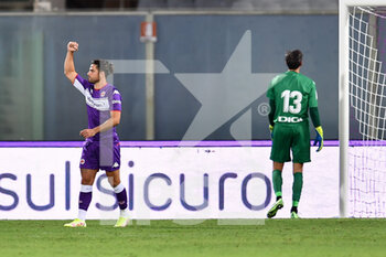 2021-08-07 - Riccardo Sottil (Fiorentina) esulta dopo il gol - UNBEATABLES CUP - FIORENTINA VS ESPANYOL - FRIENDLY MATCH - SOCCER