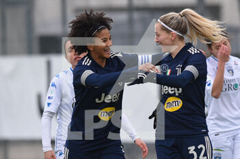 2021-02-13 - Sara Gama (Juventus) , Linda Sembrant (Juventus) celebrates after scoring a goal - JUVENTUS VS EMPOLI LADIES - WOMEN ITALIAN CUP - SOCCER