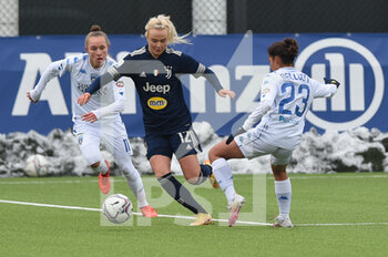 2021-02-13 - Angela Caloia (Empoli), Matilde Lundorf Skovsen (Juventus) , Melissa Bellucci (Empoli) - JUVENTUS VS EMPOLI LADIES - WOMEN ITALIAN CUP - SOCCER