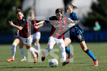 2021-03-14 - Yui Hasegawa (AC Milan) e Marta Teresa Pandini (FC Internazionale) - FC INTERNAZIONALE VS AC MILAN - WOMEN ITALIAN CUP - SOCCER