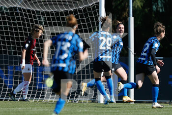 2021-03-14 - Gloria Marinelli (FC Internazionale) esulta dopo aver segnato il gol del vantaggio per l’Inter - FC INTERNAZIONALE VS AC MILAN - WOMEN ITALIAN CUP - SOCCER