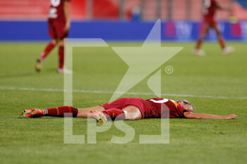 2021-05-30 - Annamaria Serturini (AS Roma) on the ground due to the match fatigue - FINALE - MILAN VS ROMA - WOMEN ITALIAN CUP - SOCCER