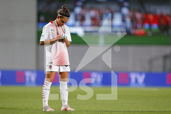 2021-05-30 - Veronica Boquete (AC Milan) looks the 2nd place medal after suffering a loss in the final - FINALE - MILAN VS ROMA - WOMEN ITALIAN CUP - SOCCER