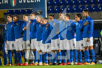 2020-11-18 - La formazione dell'Italia durante l'inno nazionale - QUALIFICAZIONI EUROPEI - ITALIA U21 VS SVEZIA - UEFA EUROPEAN - SOCCER