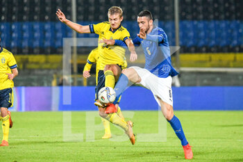 2020-11-18 - Benjamin Nygren (Svezia) e Giuseppe Cuomo (Italia) - QUALIFICAZIONI EUROPEI - ITALIA U21 VS SVEZIA - UEFA EUROPEAN - SOCCER