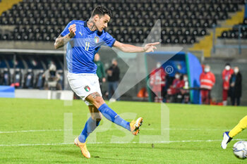 2020-11-18 - Gianluca Scamacca (Italia) segna il quarto gol - QUALIFICAZIONI EUROPEI - ITALIA U21 VS SVEZIA - UEFA EUROPEAN - SOCCER