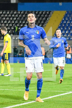 2020-11-18 - Gianluca Scamacca (Italia) ha realizzato il 4 a 1 - QUALIFICAZIONI EUROPEI - ITALIA U21 VS SVEZIA - UEFA EUROPEAN - SOCCER