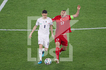 2021-06-11 - Jorginho of Italy, Burak Yilmaz of Turkey during the UEFA Euro 2020, Group A, football match between Turkey and Italy on June 11, 2021 at Stadio Olimpico in Rome, Italy - Photo Orange Pictures / DPPI - UEFA EURO 2020, GROUP A, FOOTBALL MATCH - TURKEY VS ITALY - UEFA EUROPEAN - SOCCER