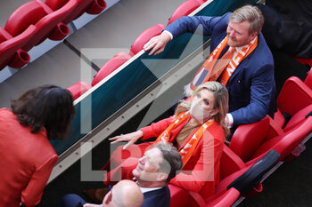 2021-06-14 - King Willem Alexander and Queen Maxima before the UEFA Euro 2020, Group C football match between Netherlands and Ukraine on June 13, 2021 at the Johan Cruijff ArenA in Amsterdam, Netherlands - Photo Marcel ter Bals / Orange Pictures / DPPI - UEFA EURO 2020, GROUP C FOOTBALL - NETHERLANDS VS UKRAINE - UEFA EUROPEAN - SOCCER