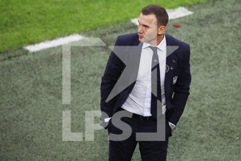 2021-06-14 - Coach Andriy Shevchenko of Ukraine during the UEFA Euro 2020, Group C football match between Netherlands and Ukraine on June 13, 2021 at the Johan Cruijff ArenA in Amsterdam, Netherlands - Photo Marcel ter Bals / Orange Pictures / DPPI - UEFA EURO 2020, GROUP C FOOTBALL - NETHERLANDS VS UKRAINE - UEFA EUROPEAN - SOCCER