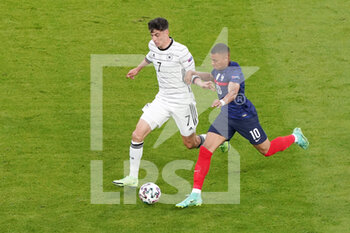 2021-06-15 - Kai Havertz of Germany, Kylian Mbappe of France during the UEFA Euro 2020, Group F football match between France and Germany on June 15, 2021 at Allianz Arena in Munich, Germany - Photo Andre Weening / Orange Pictures / DPPI - UEFA EURO 2020, GROUP F - FRANCE VS GERMANY - UEFA EUROPEAN - SOCCER