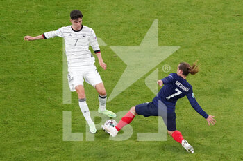 2021-06-15 - Kai Havertz of Germany, Antoine Griezmann of France during the UEFA Euro 2020, Group F football match between France and Germany on June 15, 2021 at Allianz Arena in Munich, Germany - Photo Andre Weening / Orange Pictures / DPPI - UEFA EURO 2020, GROUP F - FRANCE VS GERMANY - UEFA EUROPEAN - SOCCER