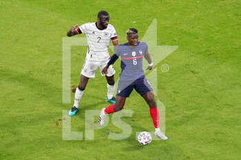 2021-06-15 - Antonio Rudiger of Germany, Paul Pogba of France during the UEFA Euro 2020, Group F football match between France and Germany on June 15, 2021 at Allianz Arena in Munich, Germany - Photo Andre Weening / Orange Pictures / DPPI - UEFA EURO 2020, GROUP F - FRANCE VS GERMANY - UEFA EUROPEAN - SOCCER