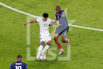 2021-06-15 - Serge Gnabry of Germany, Presnel Kimpembe of France during the UEFA Euro 2020, Group F football match between France and Germany on June 15, 2021 at Allianz Arena in Munich, Germany - Photo Andre Weening / Orange Pictures / DPPI - UEFA EURO 2020, GROUP F - FRANCE VS GERMANY - UEFA EUROPEAN - SOCCER