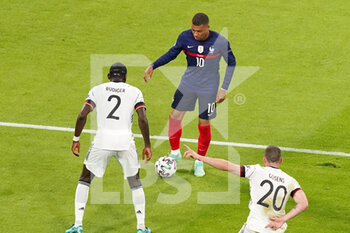 2021-06-15 - Kylian Mbappe of France and Antonio Rudiger of Germany during the UEFA Euro 2020, Group F football match between France and Germany on June 15, 2021 at Allianz Arena in Munich, Germany - Photo Andre Weening / Orange Pictures / DPPI - UEFA EURO 2020, GROUP F - FRANCE VS GERMANY - UEFA EUROPEAN - SOCCER