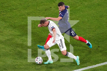 2021-06-15 - Joshua Kimmich of Germany, Lucas Hernandez of France during the UEFA Euro 2020, Group F football match between France and Germany on June 15, 2021 at Allianz Arena in Munich, Germany - Photo Andre Weening / Orange Pictures / DPPI - UEFA EURO 2020, GROUP F - FRANCE VS GERMANY - UEFA EUROPEAN - SOCCER