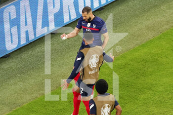 2021-06-15 - Karim Benzema of France celebrating his goal that later got disallowed during the UEFA Euro 2020, Group F football match between France and Germany on June 15, 2021 at Allianz Arena in Munich, Germany - Photo Andre Weening / Orange Pictures / DPPI - UEFA EURO 2020, GROUP F - FRANCE VS GERMANY - UEFA EUROPEAN - SOCCER