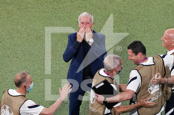 2021-06-15 - Coach Didier Deschamps of France celebrating at the final whistle during the UEFA Euro 2020, Group F football match between France and Germany on June 15, 2021 at Allianz Arena in Munich, Germany - Photo Andre Weening / Orange Pictures / DPPI - UEFA EURO 2020, GROUP F - FRANCE VS GERMANY - UEFA EUROPEAN - SOCCER