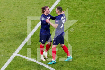 2021-06-15 - Antoine Griezmann of France, Lucas Hernandez of France celebrating at the final whistle during the UEFA Euro 2020, Group F football match between France and Germany on June 15, 2021 at Allianz Arena in Munich, Germany - Photo Andre Weening / Orange Pictures / DPPI - UEFA EURO 2020, GROUP F - FRANCE VS GERMANY - UEFA EUROPEAN - SOCCER