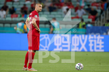 2021-06-16 - Burak Y?lmaz of Turkey looks dejected after conceding his sides first goal during the UEFA Euro 2020, Group A football match between Turkey and Wales on June 16, 2021 at Baku Olympic Stadium in Baku, Azerbaijan - Photo Orange Pictures / DPPI - UEFA EURO 2020, GROUP A - TURKEY VS WALES - UEFA EUROPEAN - SOCCER