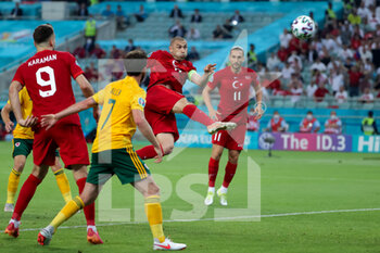 2021-06-16 - Burak Y?lmaz of Turkey has a shot at goal during the UEFA Euro 2020, Group A football match between Turkey and Wales on June 16, 2021 at Baku Olympic Stadium in Baku, Azerbaijan - Photo Orange Pictures / DPPI - UEFA EURO 2020, GROUP A - TURKEY VS WALES - UEFA EUROPEAN - SOCCER