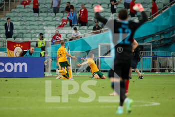 2021-06-16 - Connor Roberts of Wales celebrates after scoring his sides second goal during the UEFA Euro 2020, Group A football match between Turkey and Wales on June 16, 2021 at Baku Olympic Stadium in Baku, Azerbaijan - Photo Orange Pictures / DPPI - UEFA EURO 2020, GROUP A - TURKEY VS WALES - UEFA EUROPEAN - SOCCER