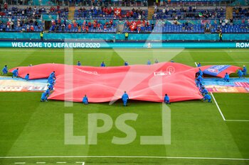 2021-06-16 - The pitch during the UEFA Euro 2020 Group A - Italy vs Switzerland at the Olimpic Stadium in Rome. - UEFA EURO 2020 GROUP A - ITALY VS SWITZERLAND - UEFA EUROPEAN - SOCCER