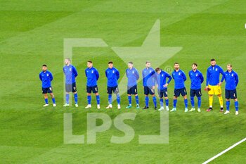 2021-06-16 - the line up of Italy during the national anthems  during the UEFA Euro 2020 Group A - Italy vs Switzerland at the Olimpic Stadium in Rome. - UEFA EURO 2020 GROUP A - ITALY VS SWITZERLAND - UEFA EUROPEAN - SOCCER