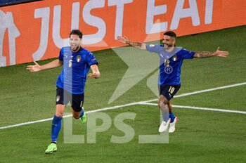2021-06-16 - Manuel Locatelli of Italy celebrates after scoring goal 1-0 seen in action during the UEFA Euro 2020 Group A - Italy vs Switzerland at the Olimpic Stadium in Rome. - UEFA EURO 2020 GROUP A - ITALY VS SWITZERLAND - UEFA EUROPEAN - SOCCER
