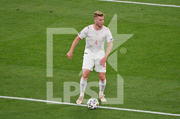 2021-06-16 - Nico Elvedi of Switzerland seen in action during the UEFA Euro 2020 Group A - Italy vs Switzerland at the Olimpic Stadium in Rome. - UEFA EURO 2020 GROUP A - ITALY VS SWITZERLAND - UEFA EUROPEAN - SOCCER