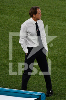 2021-06-16 - Roberto Mancini coach of Italy seen in action during the UEFA Euro 2020 Group A - Italy vs Switzerland at the Olimpic Stadium in Rome. - UEFA EURO 2020 GROUP A - ITALY VS SWITZERLAND - UEFA EUROPEAN - SOCCER