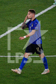 2021-06-16 - Ciro Immobile of Italy celebrates after scoring goal 3-0  during the UEFA Euro 2020 Group A - Italy vs Switzerland at the Olimpic Stadium in Rome. - UEFA EURO 2020 GROUP A - ITALY VS SWITZERLAND - UEFA EUROPEAN - SOCCER