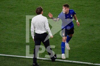 2021-06-16 - Ciro Immobile of Italy and Roberto Mancini coach of Italy seen in action during the UEFA Euro 2020 Group A - Italy vs Switzerland at the Olimpic Stadium in Rome. - UEFA EURO 2020 GROUP A - ITALY VS SWITZERLAND - UEFA EUROPEAN - SOCCER